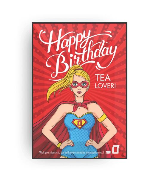 Atvirukas Su Arbata Happy Birthday Superwoman