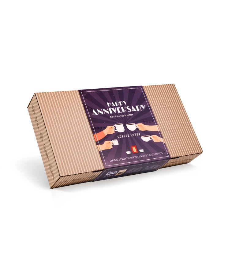 Kavos dovanų rinkinys Coffeebrewer Happy Anniversary (Salute), 10 pakelių