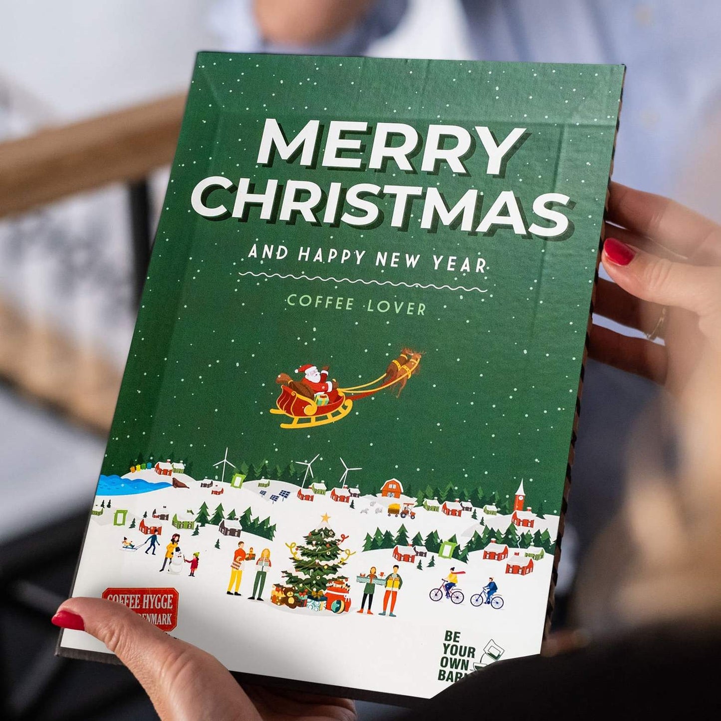 Kalėdinis atvirukas su kava Coffee Card Christmas #7
