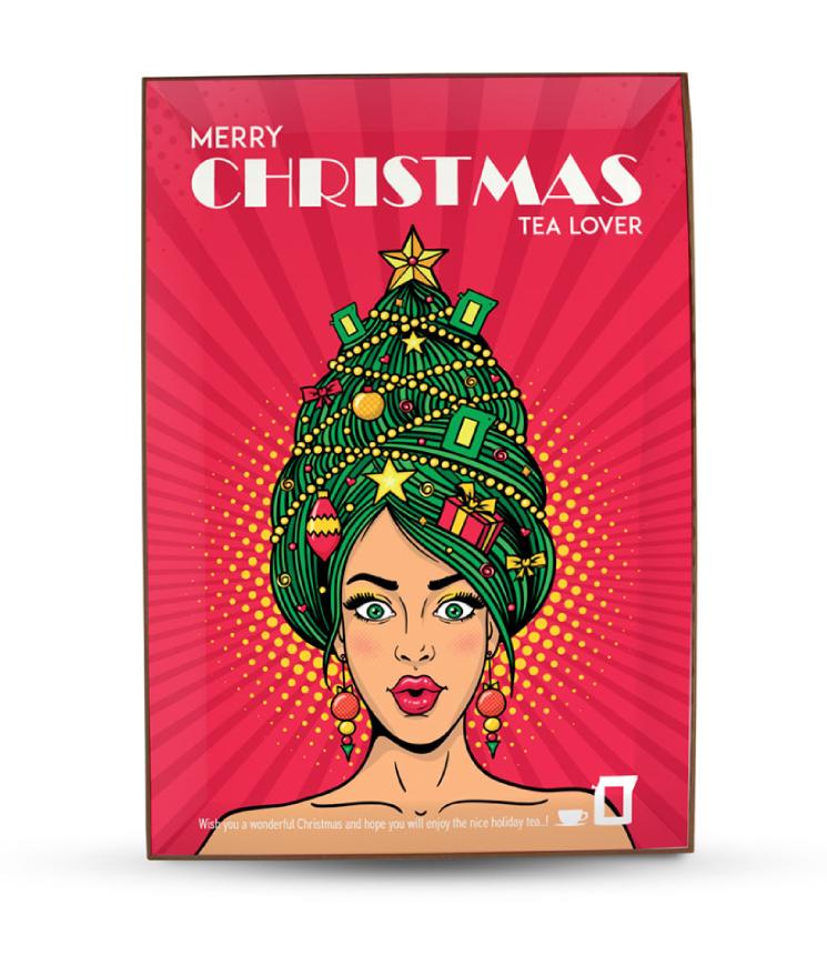 Kalėdinis atvirukas su arbata Tea Card Christmas #1