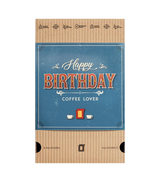 Kavos asortimento dėžė Happy Birthday
