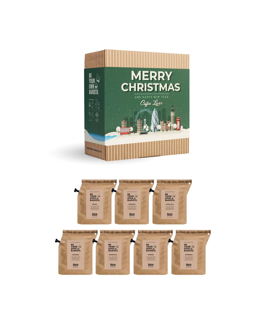 Premium Kalėdinis Kavos dovanų rinkinys Coffeebrewer Merry Christmas