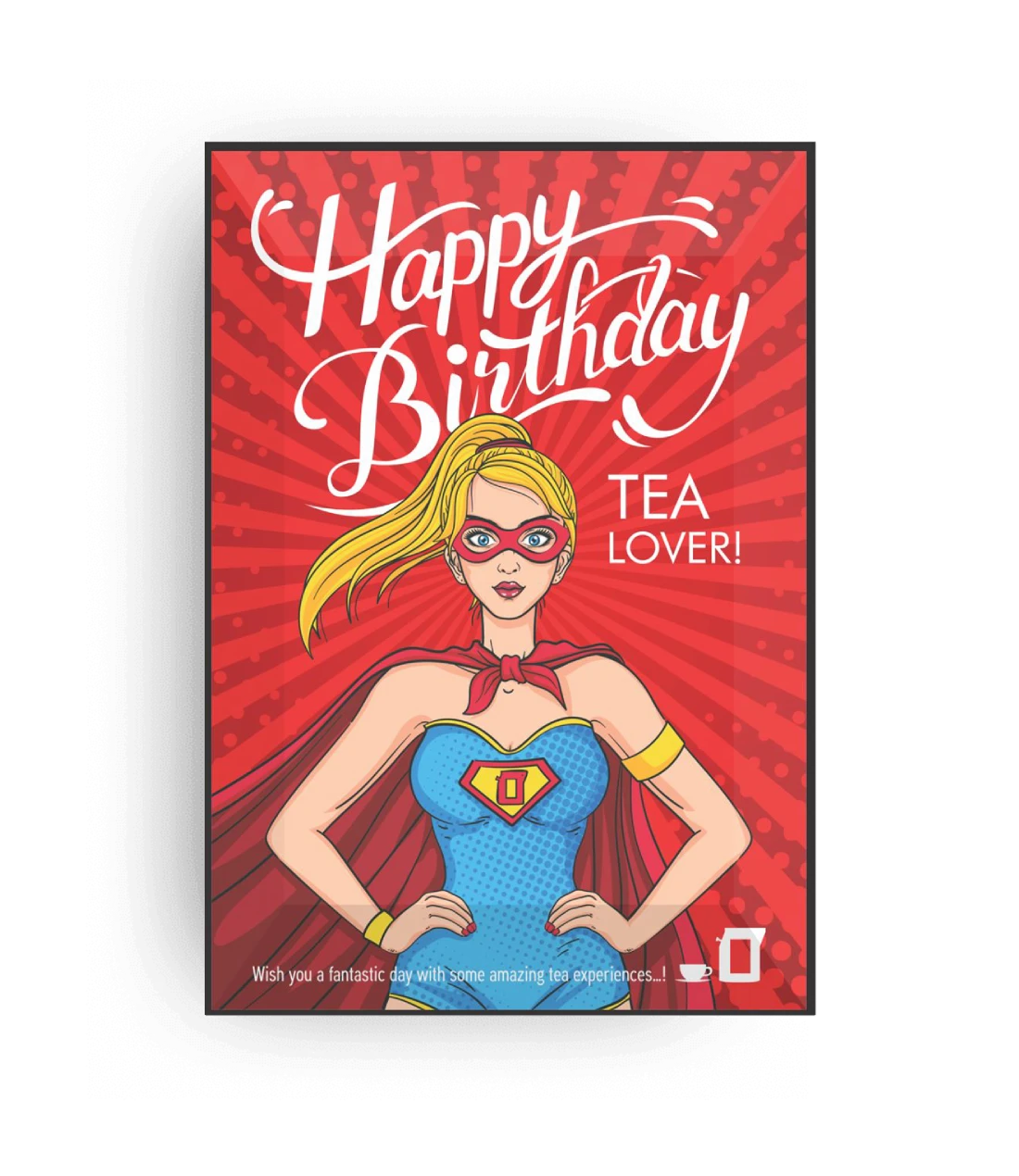Atvirukas Su Arbata Happy Birthday Superwoman