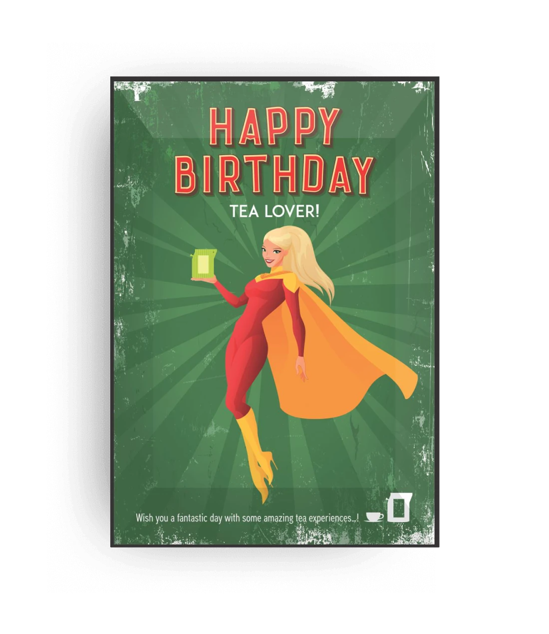 Atvirukas Su Arbata Happy Birthday Powerwoman