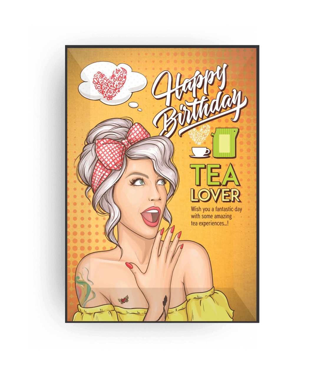 Atvirukas Su Arbata Happy Birthday Tea Lover