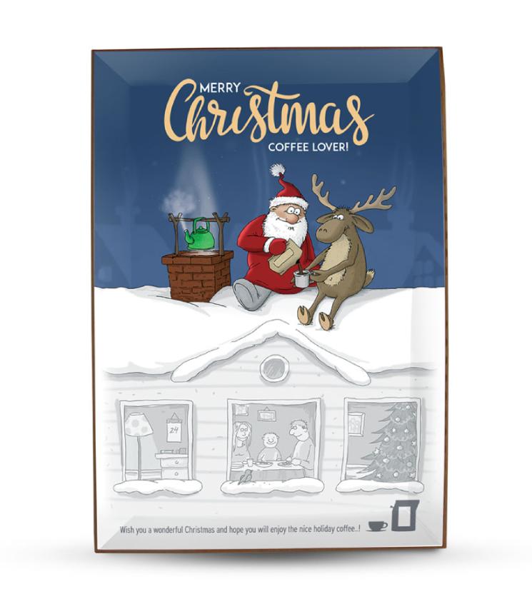 Kalėdinis atvirukas su kava Coffee Card Christmas #1