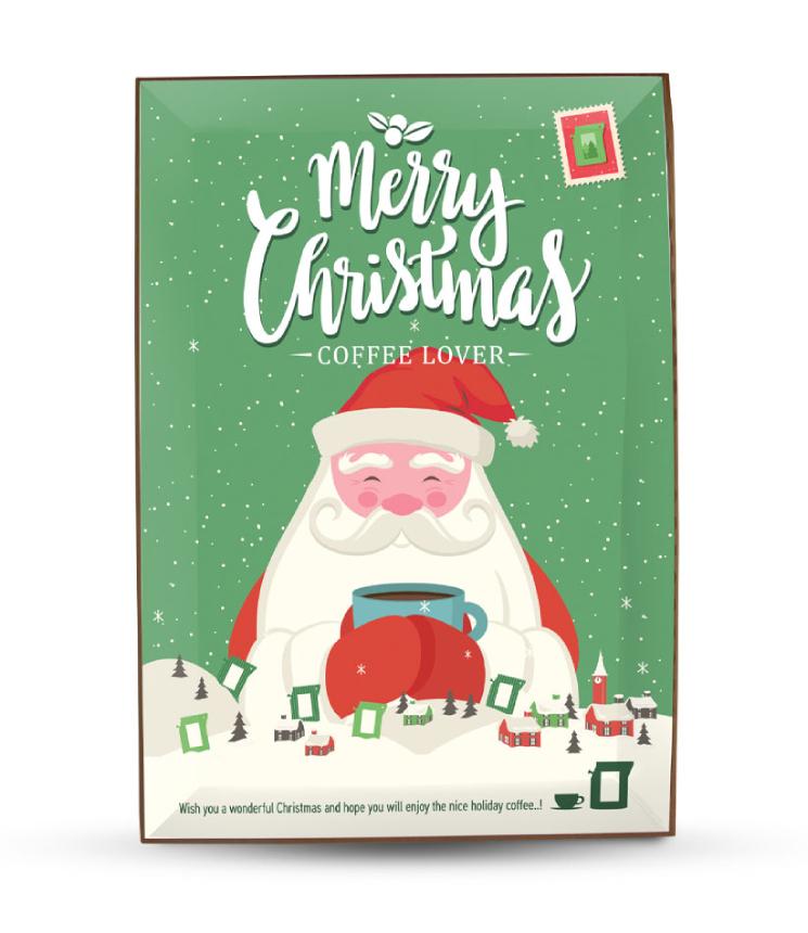 Kalėdinis atvirukas su kava Coffee Card Christmas #5